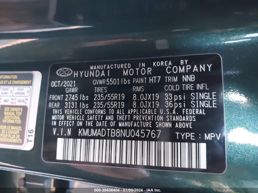 2022 GENESIS GV70 2.5T AWD - KMUMADTB8NU045767