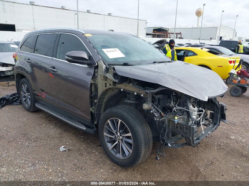 2019 TOYOTA HIGHLANDER XLE - 5TDKZRFH2KS347331