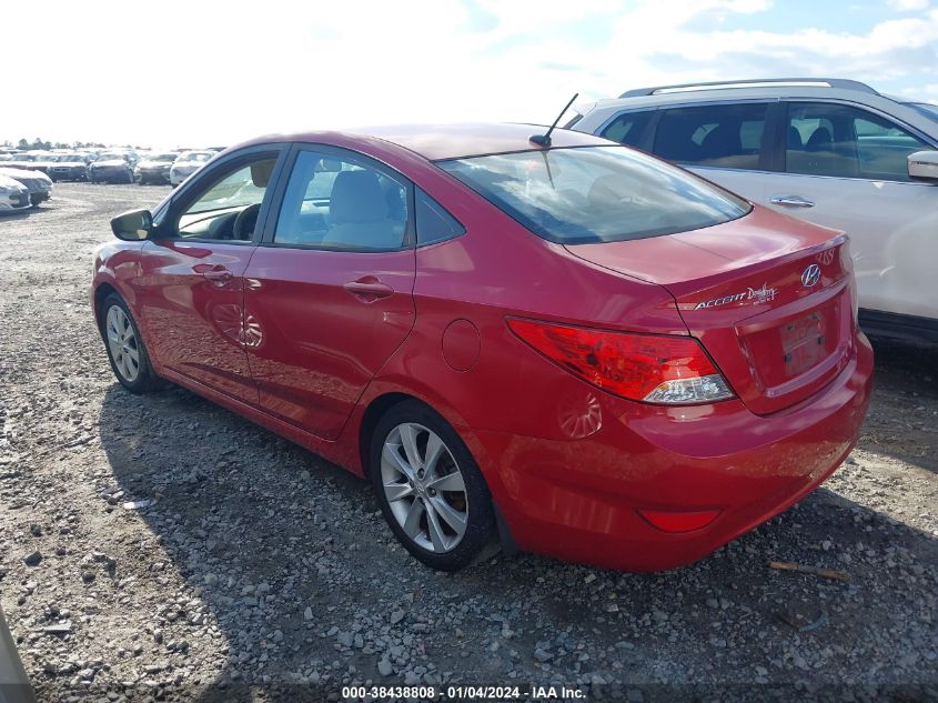 2013 HYUNDAI ACCENT GLS/SE - KMHCU4AE7DU462391