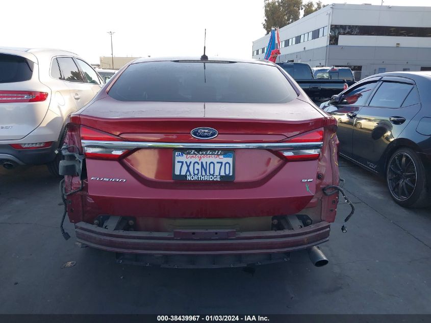 2017 FORD FUSION SE - 3FA6P0H74HR215700