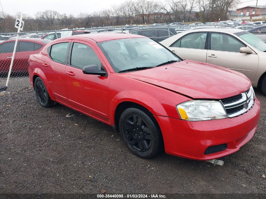 2013 DODGE AVENGER SE - 1C3CDZAB7DN590491