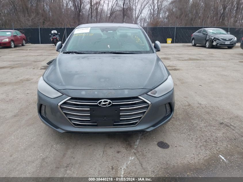 2017 HYUNDAI ELANTRA LIMITED - KMHD84LF0HU067165