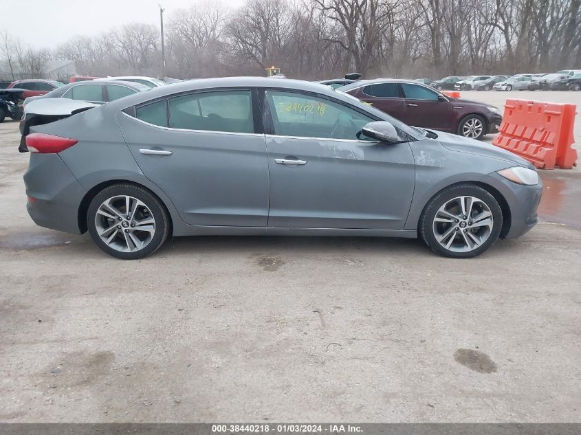 2017 HYUNDAI ELANTRA LIMITED - KMHD84LF0HU067165