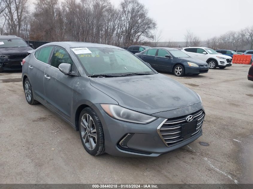 2017 HYUNDAI ELANTRA LIMITED - KMHD84LF0HU067165