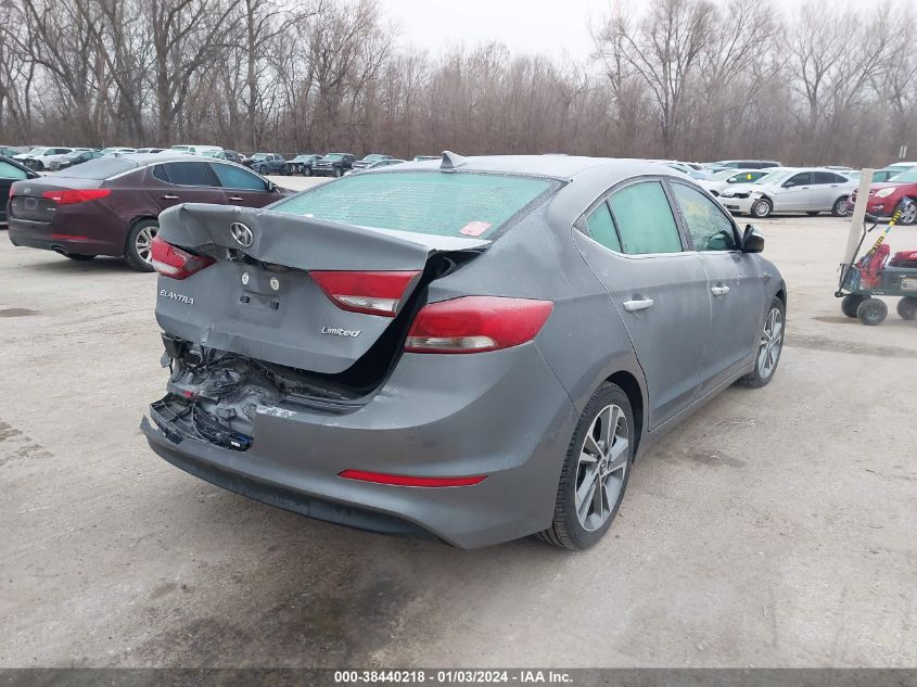2017 HYUNDAI ELANTRA LIMITED - KMHD84LF0HU067165
