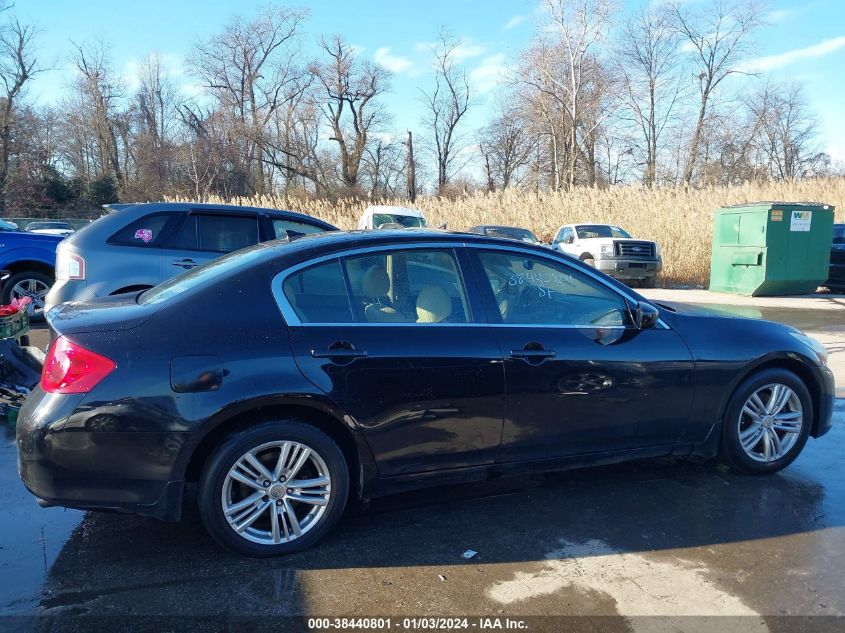 2013 INFINITI G37X - JN1CV6AR3DM763162