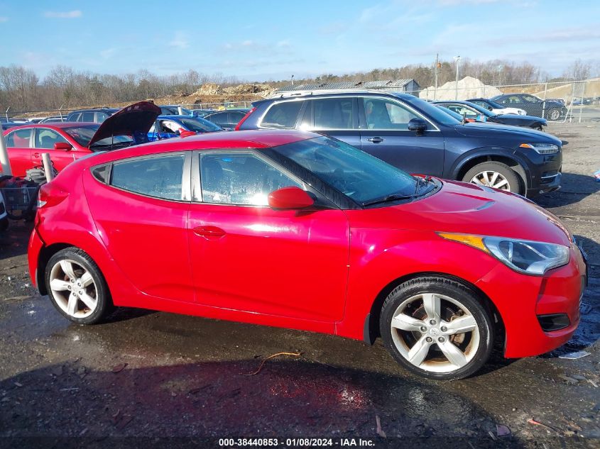 2013 HYUNDAI VELOSTER BASE W/BLACK - KMHTC6AD3DU095074