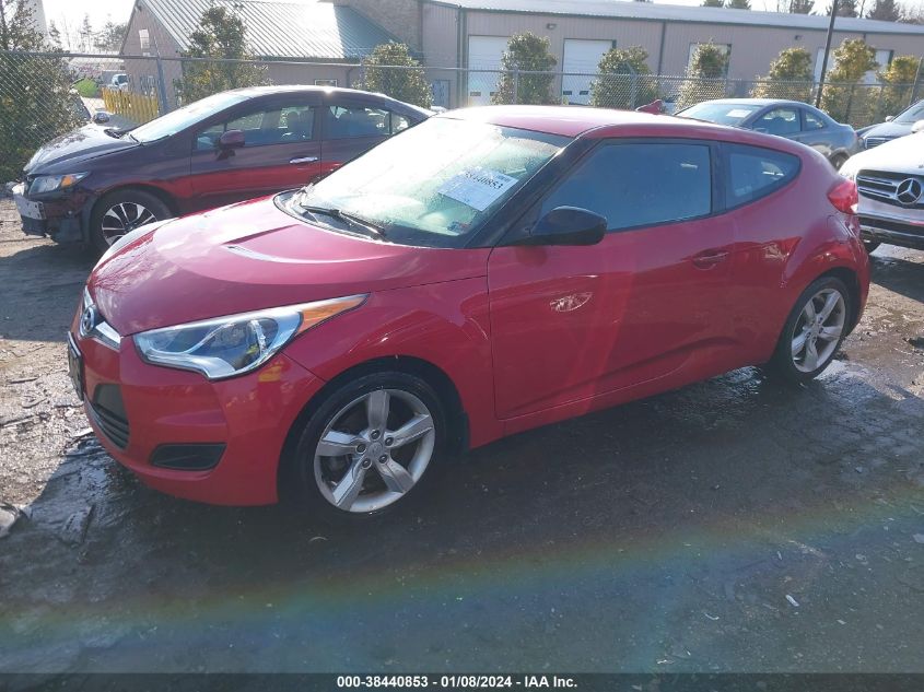 2013 HYUNDAI VELOSTER BASE W/BLACK - KMHTC6AD3DU095074