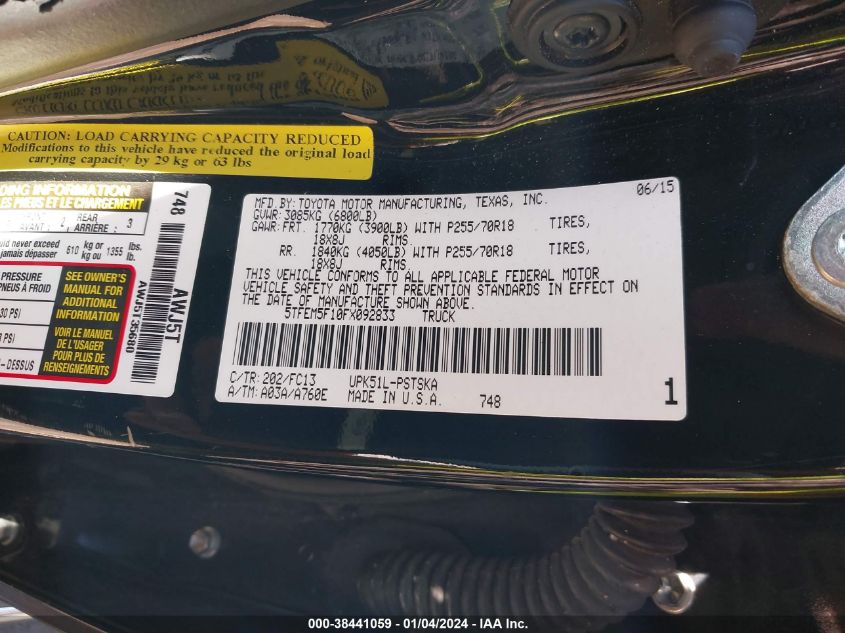 2015 TOYOTA TUNDRA CREWMAX SR5 - 5TFEM5F10FX092833
