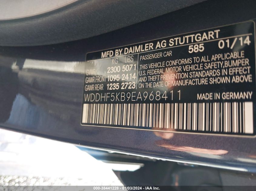 2014 MERCEDES-BENZ E 350 - WDDHF5KB9EA968411
