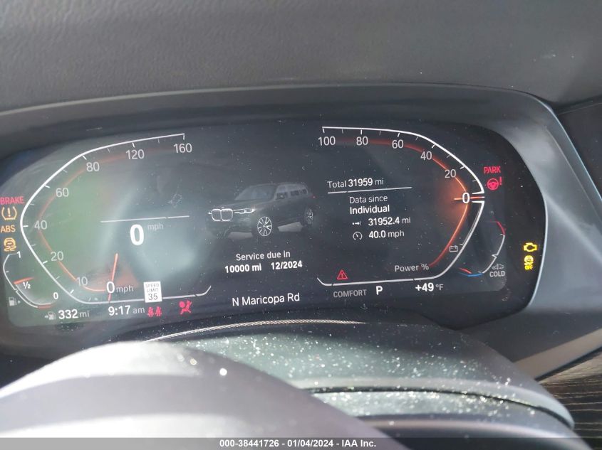 2022 BMW X7 XDRIVE40I 5UXCW2C05N9N11739