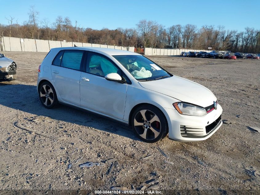 2017 VOLKSWAGEN GOLF GTI AUTOBAHN 4-DOOR/S 4-DOOR/SE 4-DOOR/SPORT 4-DOOR - 3VW4T7AU2HM076666