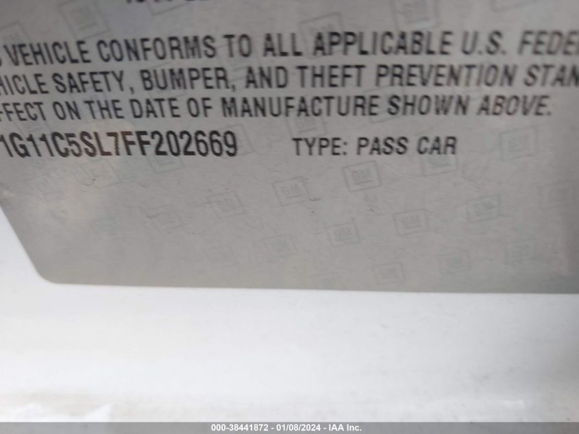 2015 CHEVROLET MALIBU 1LT - 1G11C5SL7FF202669