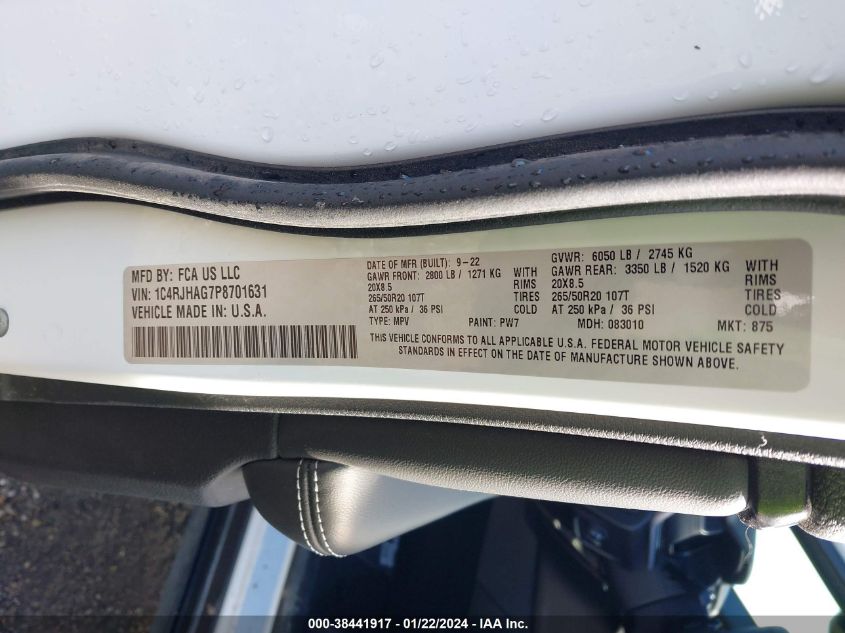 2023 JEEP GRAND CHEROKEE ALTITUDE 4X4 - 1C4RJHAG7P8701631