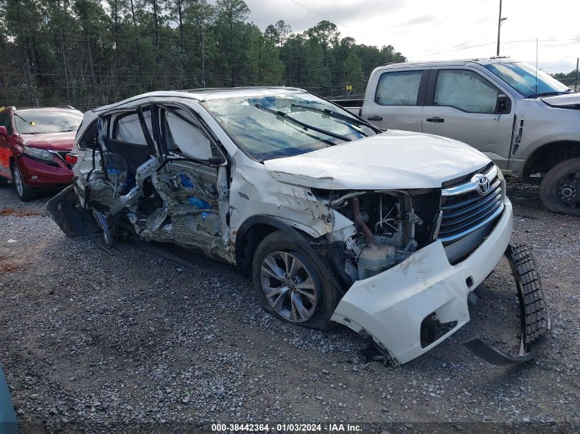 Lot #2539233053 2015 TOYOTA HIGHLANDER XLE V6 salvage car