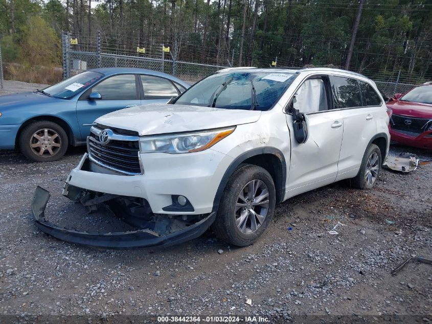 2015 TOYOTA HIGHLANDER XLE - 5TDKKRFHXFS041391