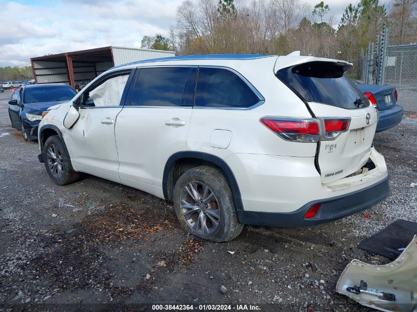 2015 TOYOTA HIGHLANDER XLE - 5TDKKRFHXFS041391