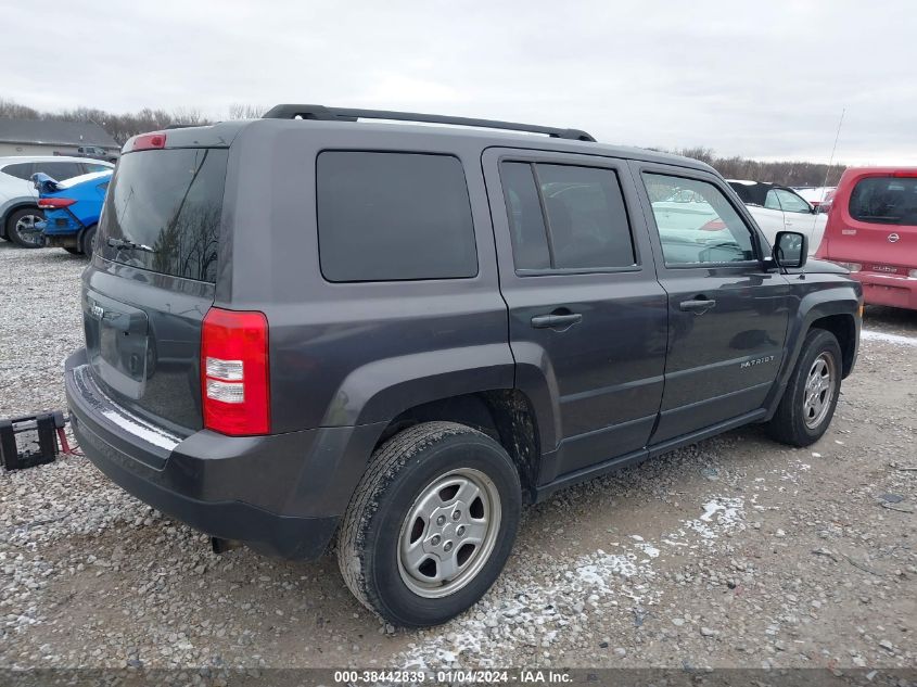2016 JEEP PATRIOT SPORT - 1C4NJPBA9GD567635