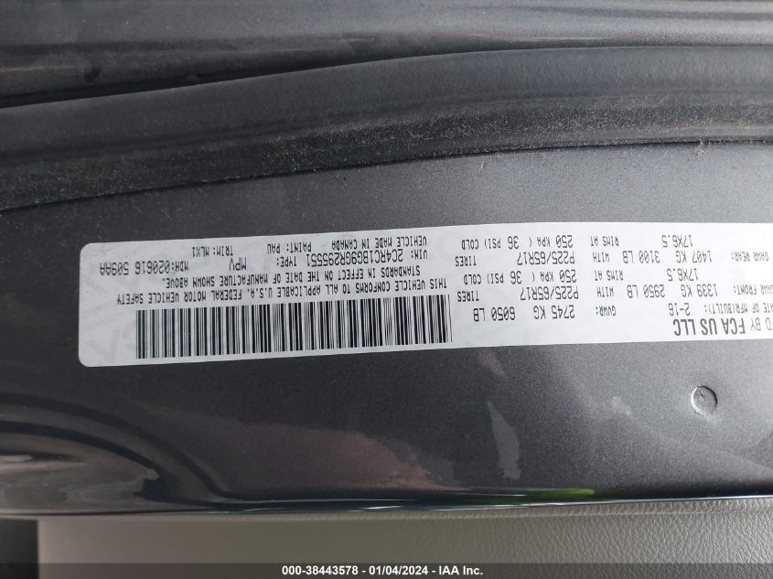 2016 CHRYSLER TOWN & COUNTRY TOURING - 2C4RC1BG9GR295551