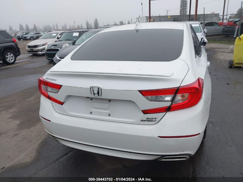 2019 HONDA ACCORD SPORT - 1HGCV2F33KA002108
