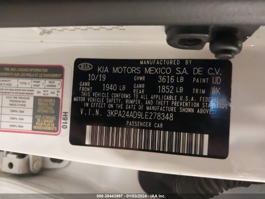 2020 KIA RIO S - 3KPA24AD9LE278348