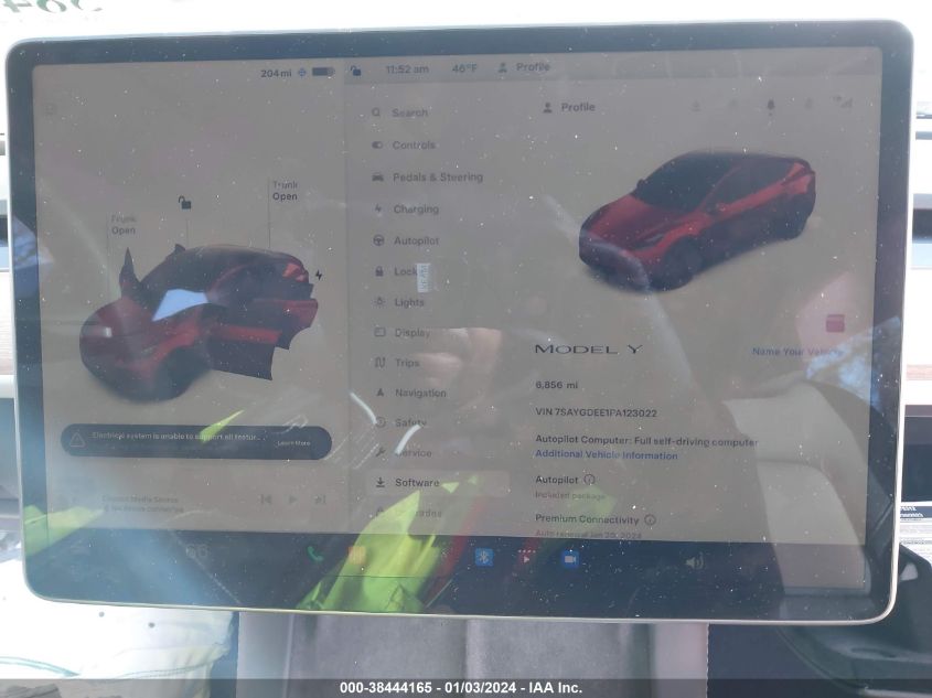 2023 TESLA MODEL Y - 7SAYGDEE1PA123022