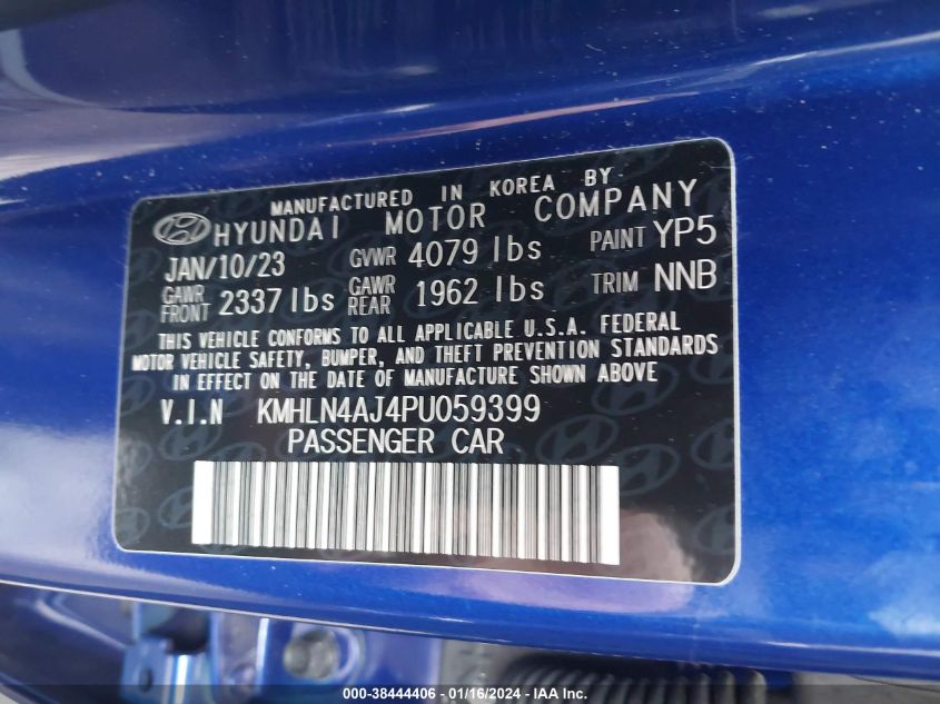 2023 HYUNDAI ELANTRA HYBRID LIMITED - KMHLN4AJ4PU059399