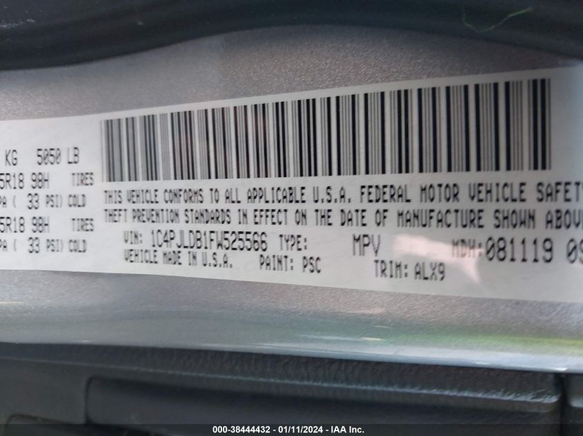 2015 JEEP CHEROKEE LIMITED - 1C4PJLDB1FW525566