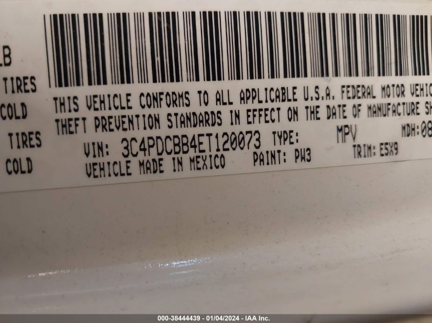 2014 DODGE JOURNEY SXT - 3C4PDCBB4ET120073