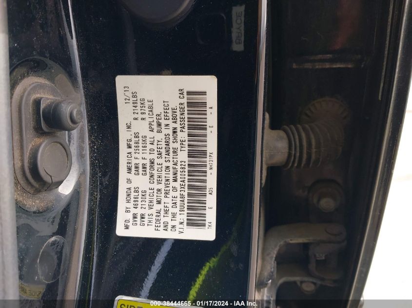 2014 ACURA TL SE - 19UUA8F3XEA005823