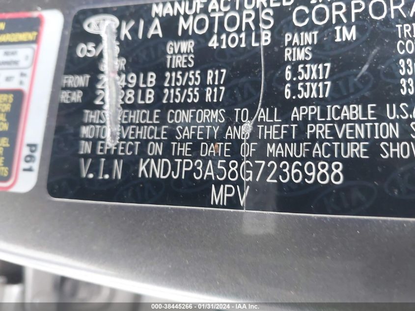 2016 KIA SOUL + - KNDJP3A58G7236988