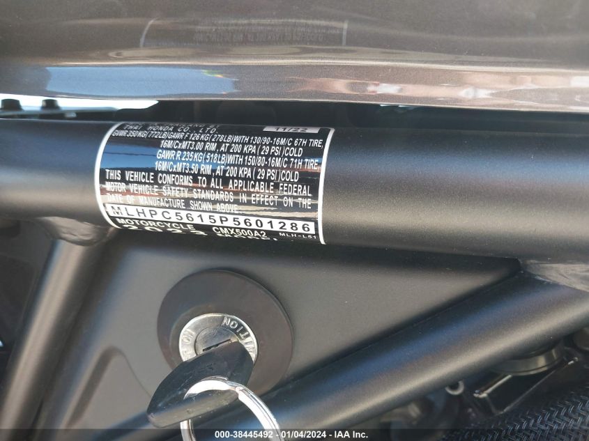 2023 HONDA CMX500 MLHPC5615P5601286