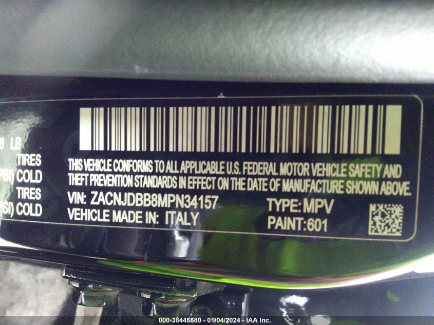 2021 JEEP RENEGADE LATITUDE - ZACNJDBB8MPN34157