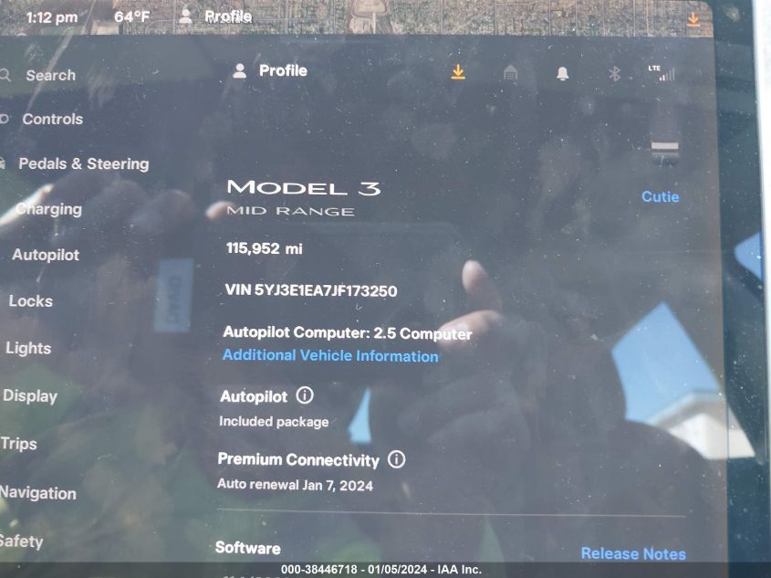 2018 TESLA MODEL 3 - 5YJ3E1EA7JF173250