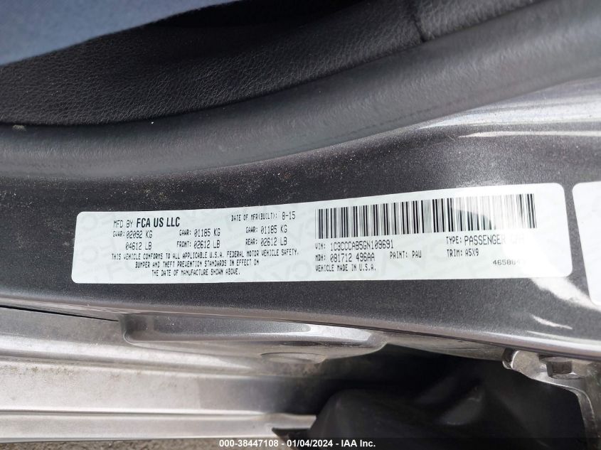 2016 CHRYSLER 200 LIMITED - 1C3CCCAB5GN109691