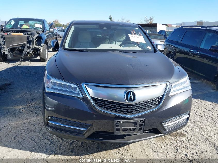 2016 ACURA MDX TECHNOLOGY   ACURAWATCH PLUS PACKAGES/TECHNOLOGY PACKAGE - 5FRYD3H42GB008496