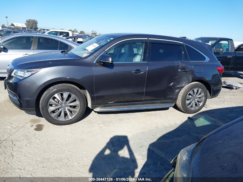 2016 ACURA MDX TECHNOLOGY   ACURAWATCH PLUS PACKAGES/TECHNOLOGY PACKAGE - 5FRYD3H42GB008496