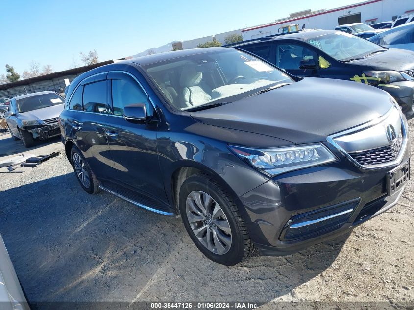 2016 ACURA MDX TECHNOLOGY   ACURAWATCH PLUS PACKAGES/TECHNOLOGY PACKAGE - 5FRYD3H42GB008496