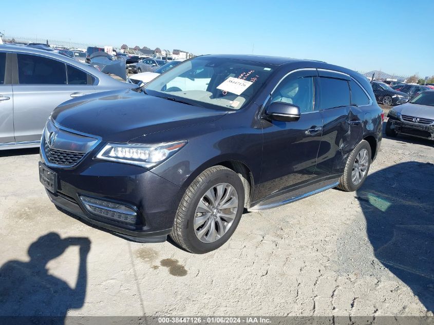 2016 ACURA MDX TECHNOLOGY   ACURAWATCH PLUS PACKAGES/TECHNOLOGY PACKAGE - 5FRYD3H42GB008496