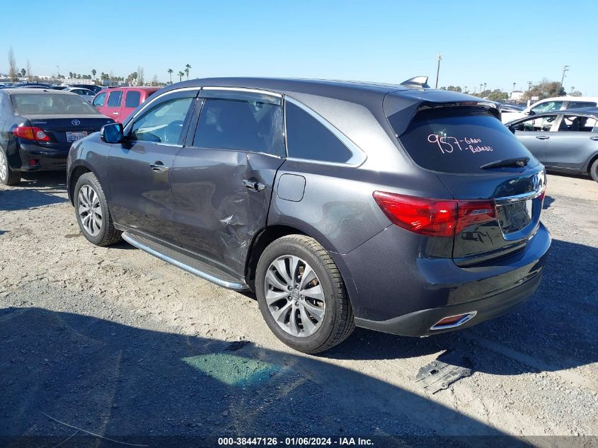 2016 ACURA MDX TECHNOLOGY   ACURAWATCH PLUS PACKAGES/TECHNOLOGY PACKAGE - 5FRYD3H42GB008496