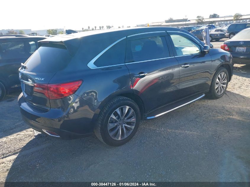 2016 ACURA MDX TECHNOLOGY   ACURAWATCH PLUS PACKAGES/TECHNOLOGY PACKAGE - 5FRYD3H42GB008496