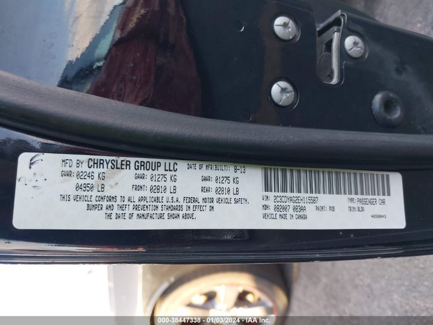 2014 DODGE CHALLENGER SXT - 2C3CDYAG2EH115587