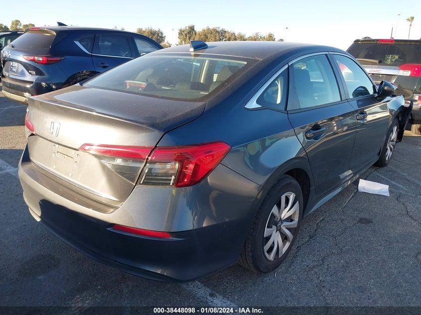 VIN 2HGFE2F21NH526206 2022 HONDA CIVIC LX