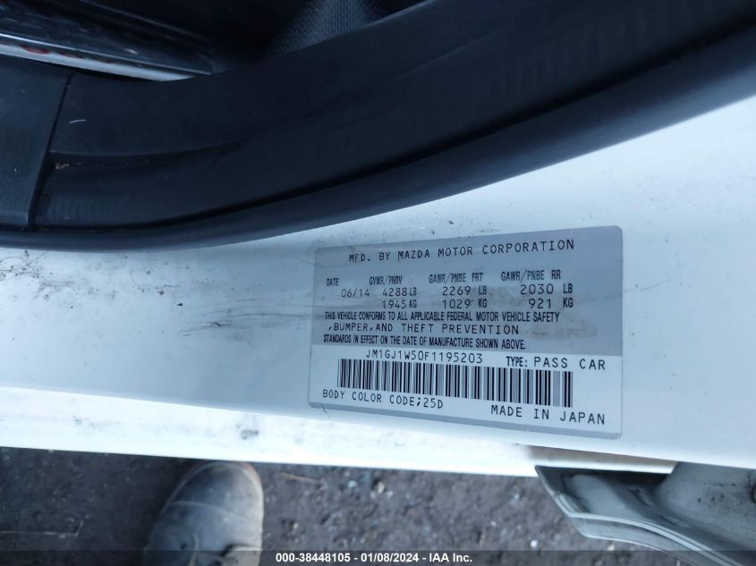 2015 MAZDA MAZDA6 I GRAND TOURING - JM1GJ1W50F1195203