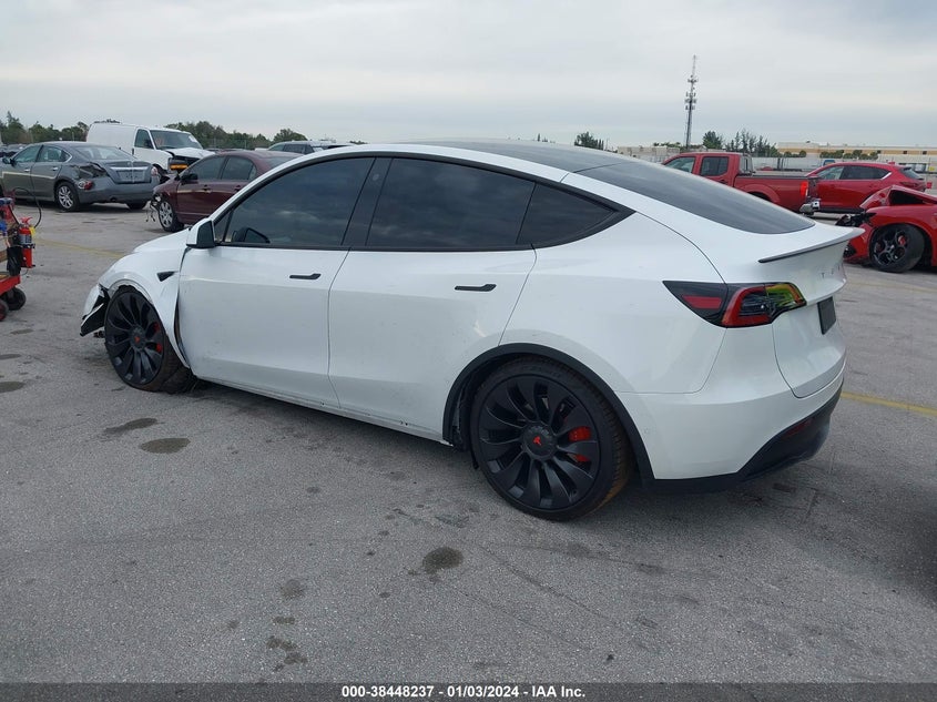 VIN 7SAYGDEF6NF439038 2022 TESLA MODEL Y PERFORMANCE DUAL MOTOR ALL-WHEEL DRIVE