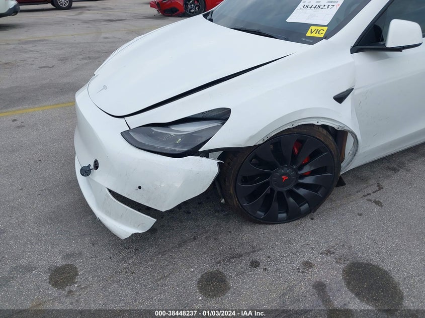 VIN 7SAYGDEF6NF439038 2022 TESLA MODEL Y PERFORMANCE DUAL MOTOR ALL-WHEEL DRIVE
