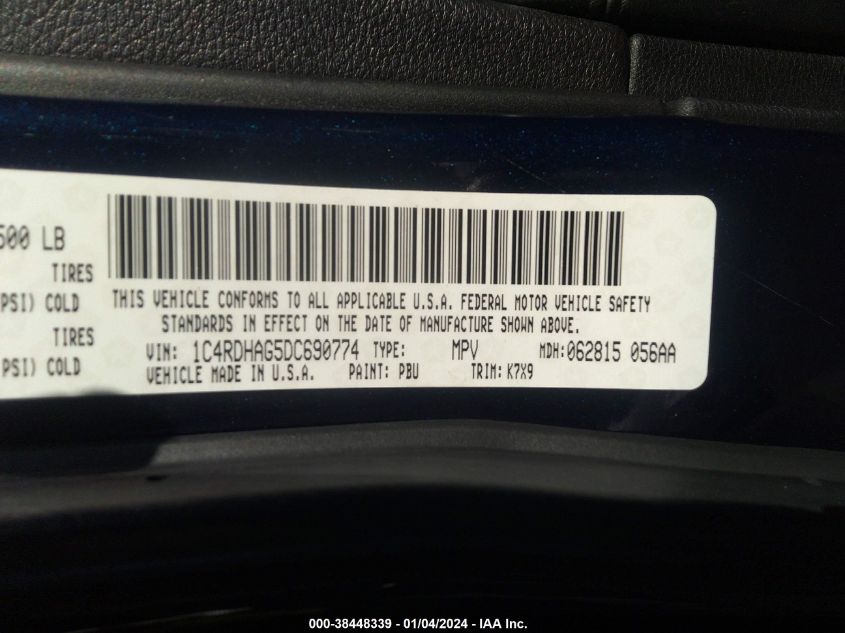 2013 DODGE DURANGO SXT - 1C4RDHAG5DC690774