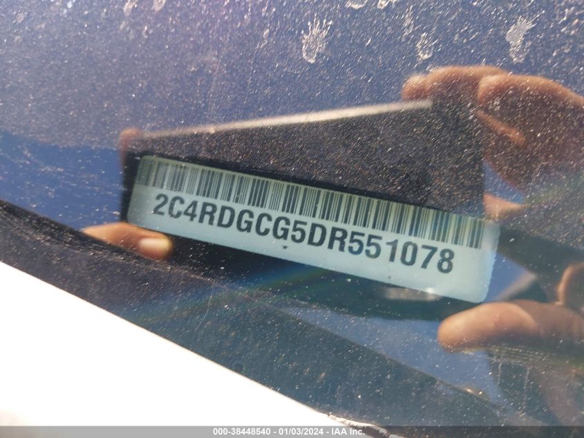2013 DODGE GRAND CARAVAN SXT - 2C4RDGCG5DR551078