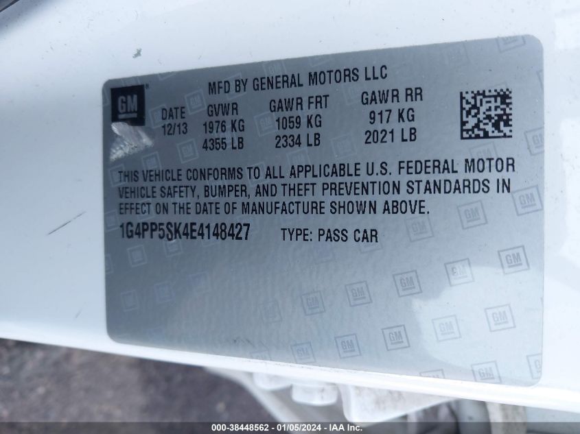 2014 BUICK VERANO - 1G4PP5SK4E4148427