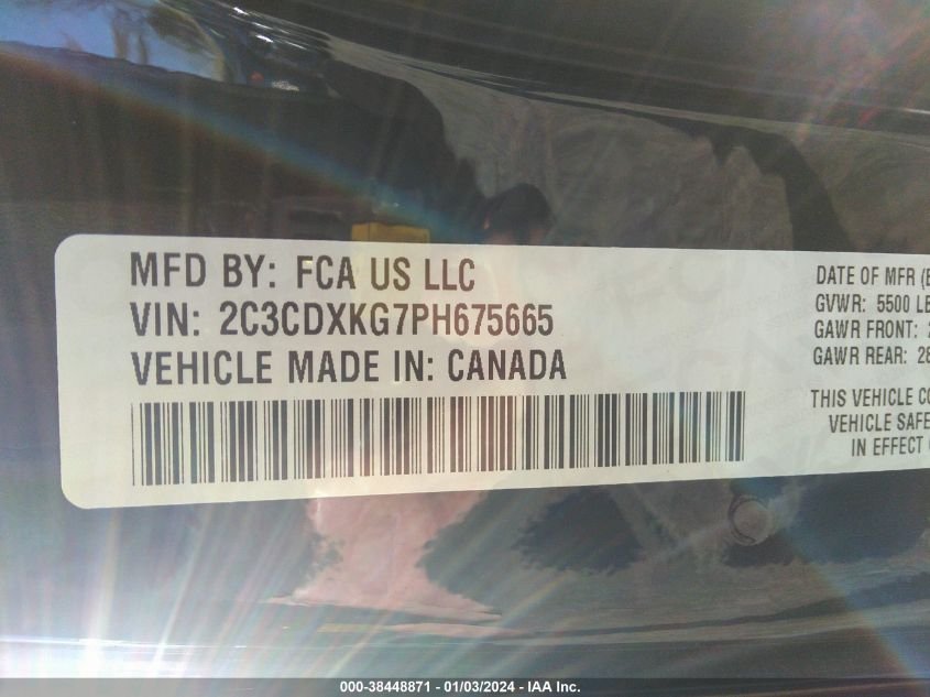 2023 DODGE CHARGER POLICE AWD - 2C3CDXKG7PH675665